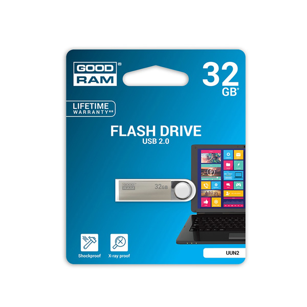 GOODRAM Flash Drive UUN2 32GB, USB 2 /сребро/