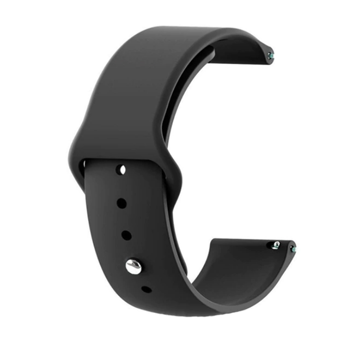 Каишка 22мм за Smart Watch, Silicone Simple Strap, силикон, черен