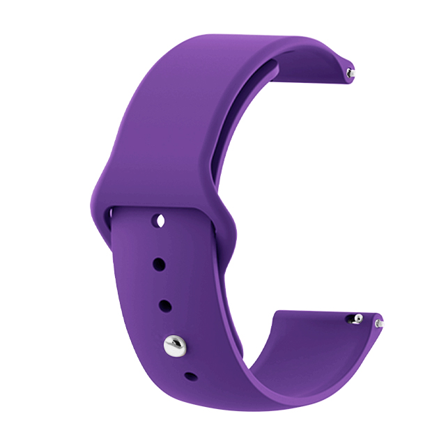 Каишка за Smart Watch 20мм, Silicone Simple Strap, силикон, лилав