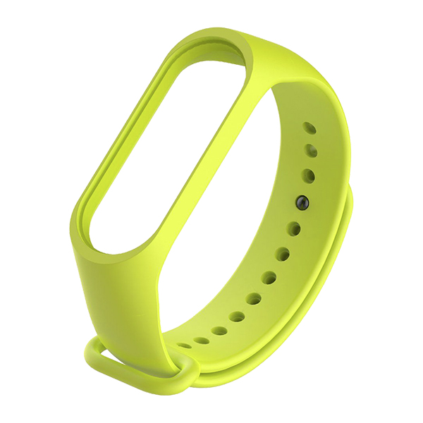Strap for Xiaomi Mi Band 3/4, Silicon Strap, silicon /lime/