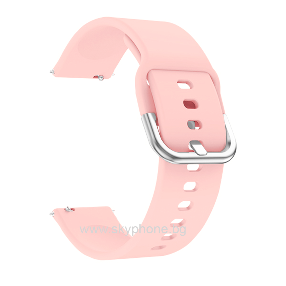 Силиконова каишка Silicon Simple2 Strap за Smart Watch, 22мм /розова/