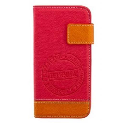 Калъф IPHORIA fun book case iPhone 5 /розов/