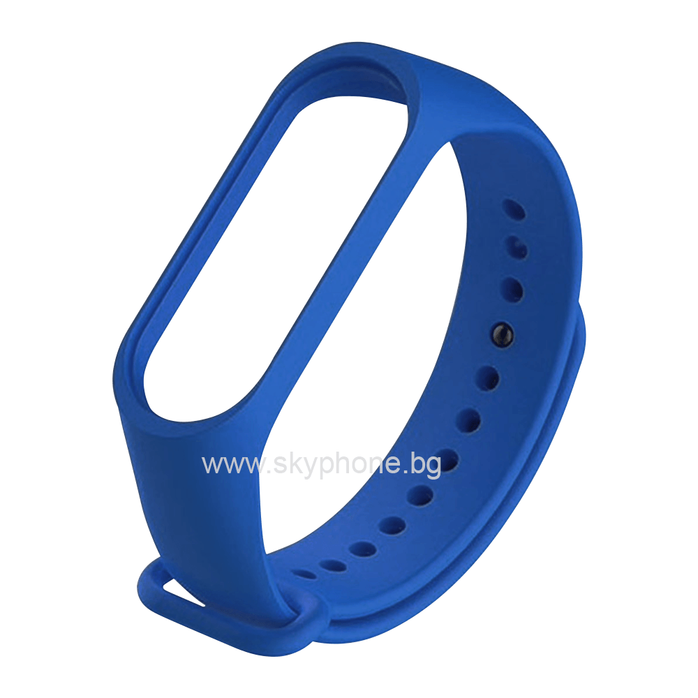 Каишка за Xiaomi Mi Band 5/6, Silicon Strap, силиконова /синя/