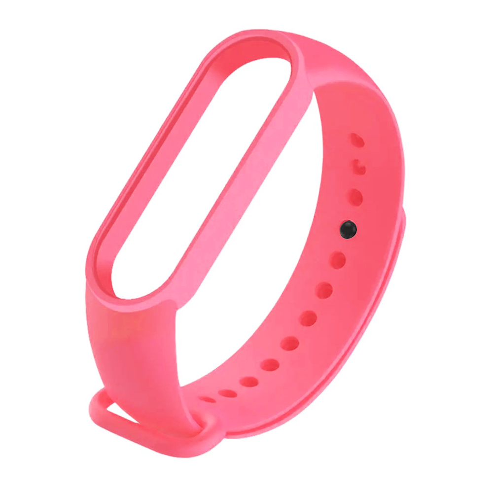 Каишка за Xiaomi Mi Band 5/6, Silicon Strap, силиконова /бонбонено розова/