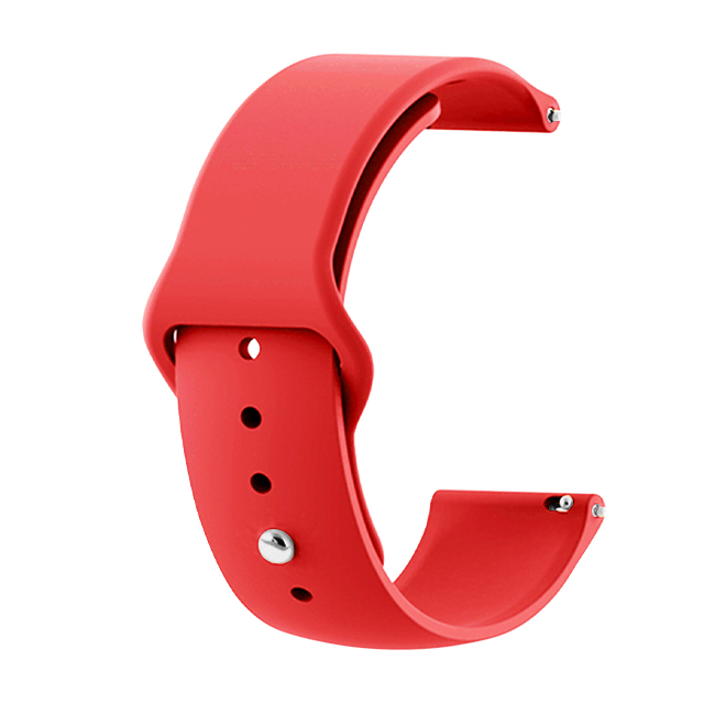 Каишка 22мм за Smart Watch, Silicone Simple Strap, силикон, червен