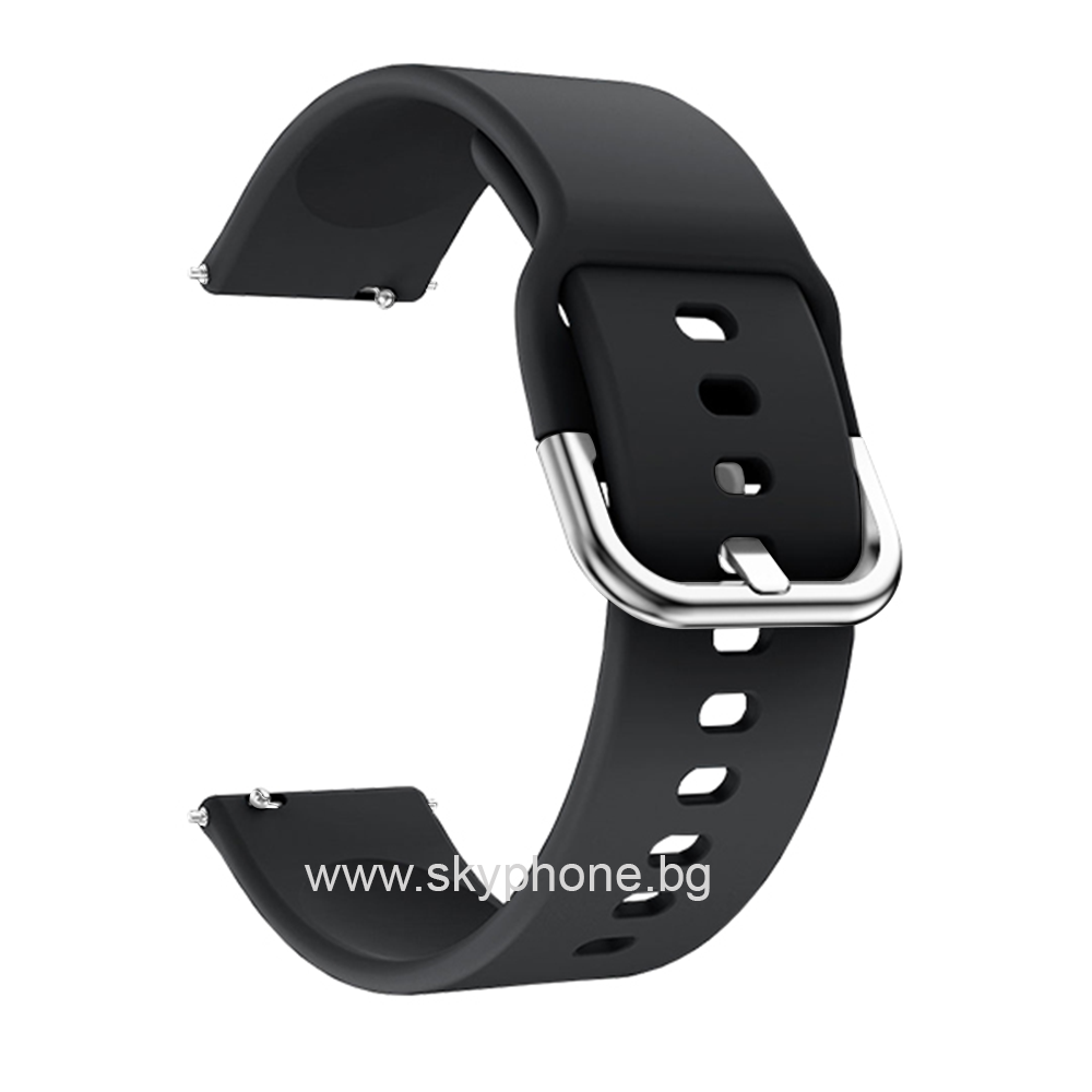 Силиконова каишка Silicone Simple2 Strap за Smart Watch, 20мм /черна/
