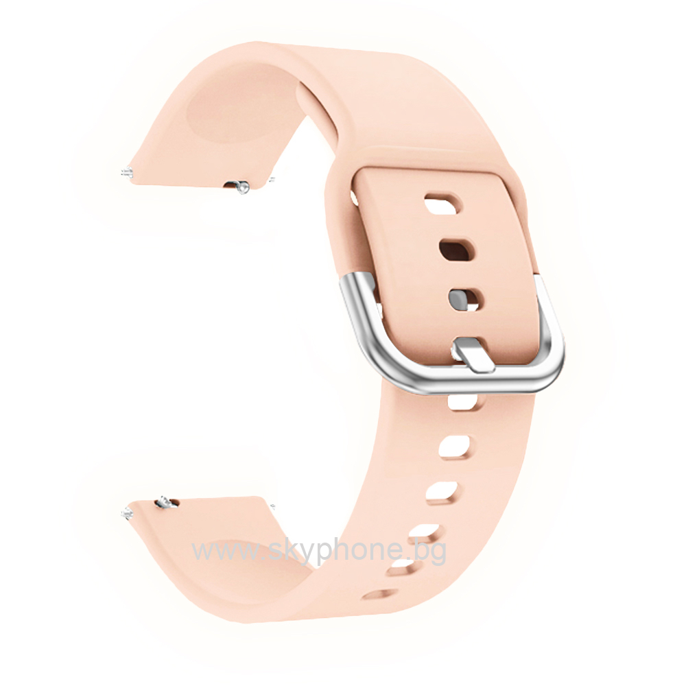 Силиконова каишка Silicone Simple2 Strap за Smart Watch, 20мм /светло розова/
