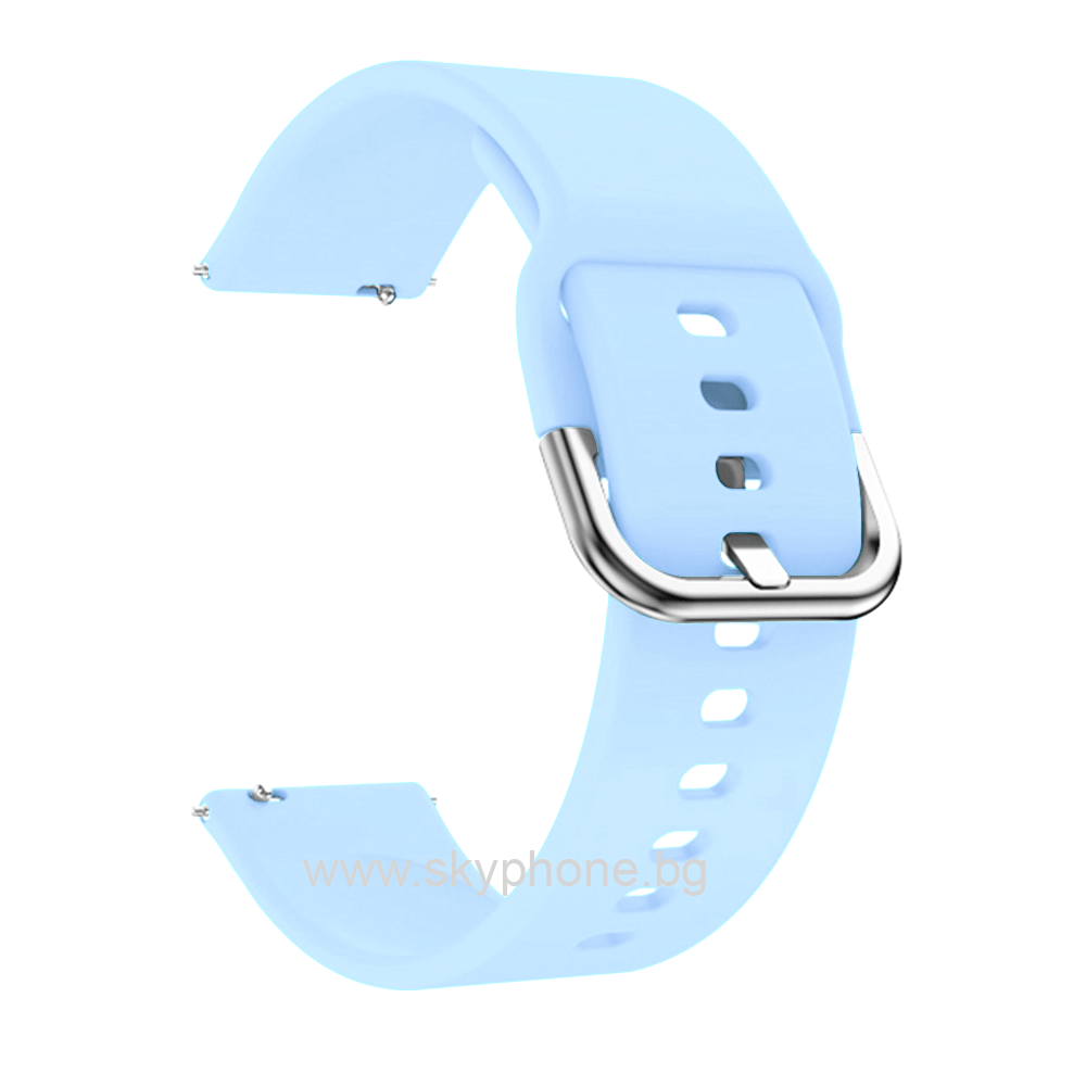 Силиконова каишка Silicone Simple2 Strap за Smart Watch, 20мм /св. синя/