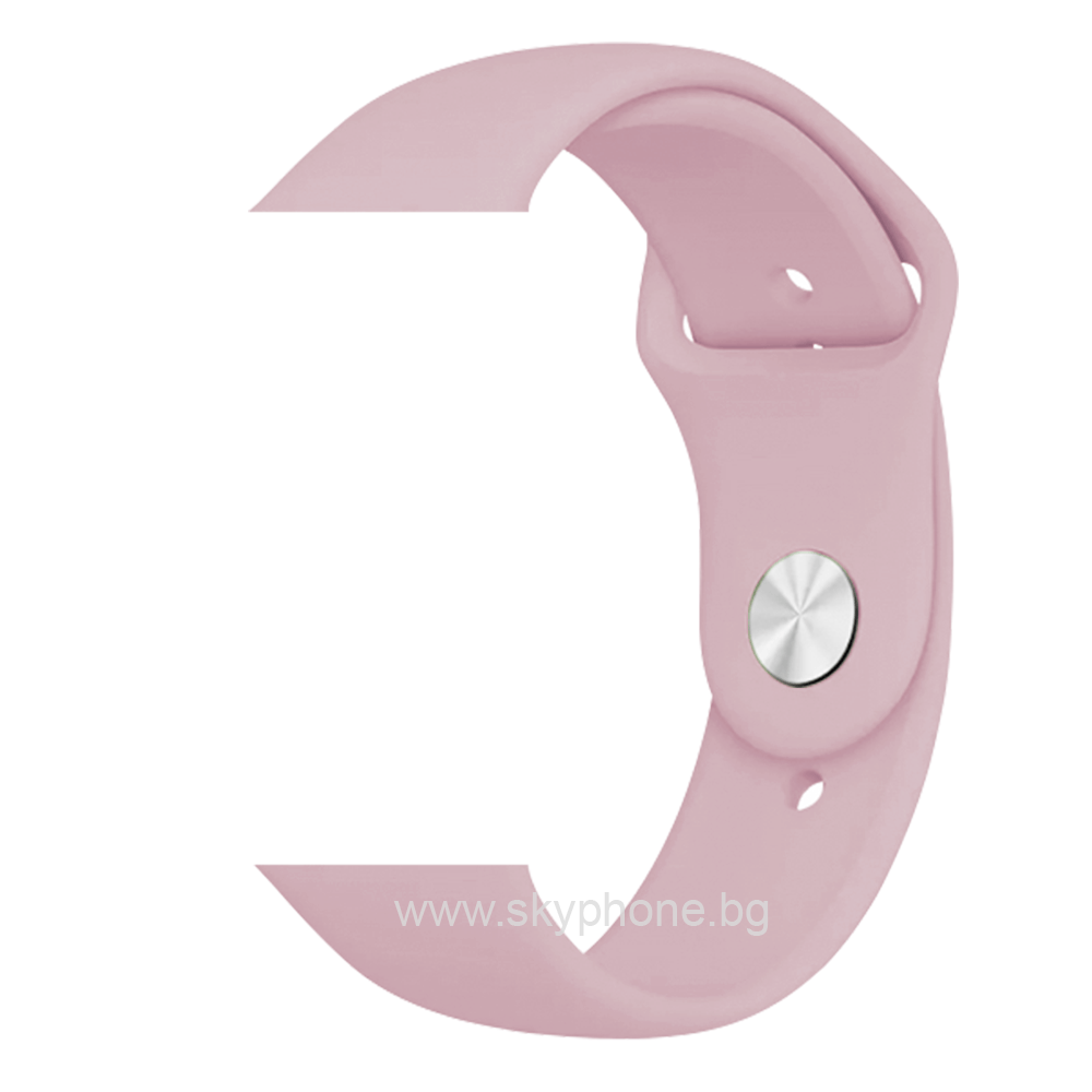 Силиконова каишка Simple за Apple Watch, 42/44mm, S/M /розова/