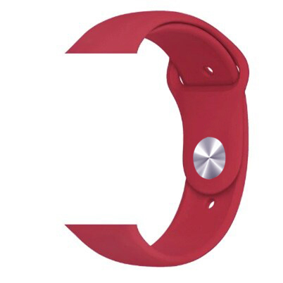 Каишка за Apple Watch 38/40/41мм, Simple, силиконова, S/M /червена/