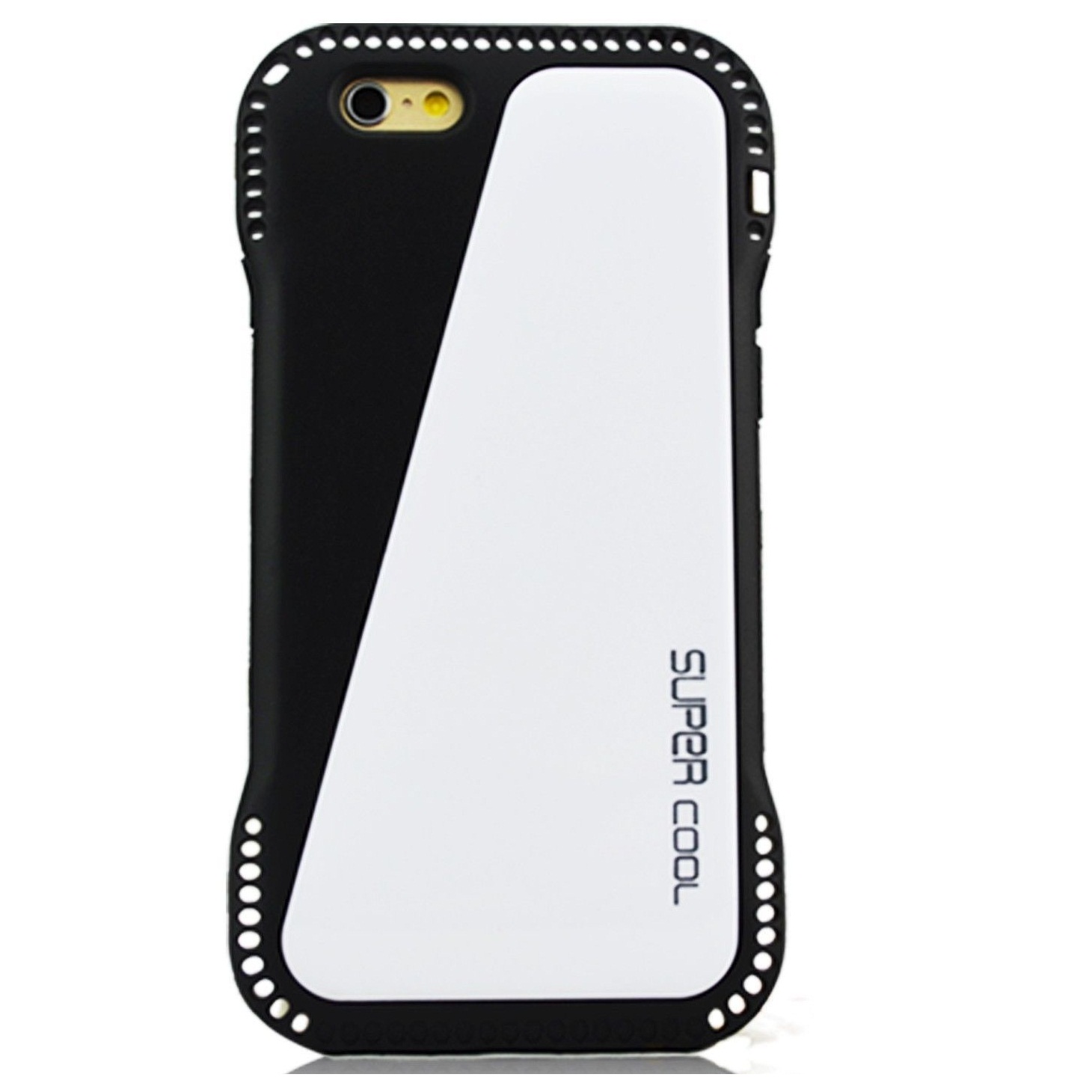 Калъф HYBRID Super Cool за iPhone 6 /бяло / черно/