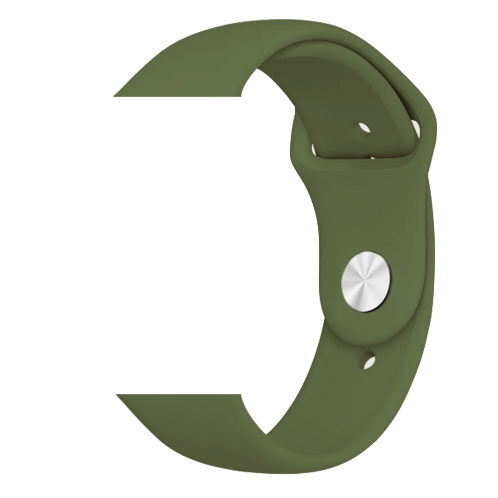 Силиконова каишка Simple за Apple Watch, 42/44mm, S/M /маслина/