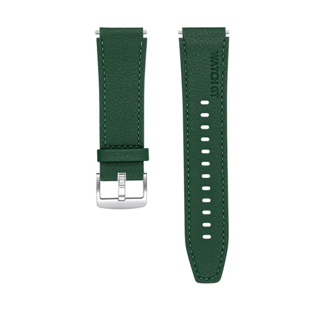 Кожена каишка Leather2 Strap за Smart Watch, 22мм /зелена/