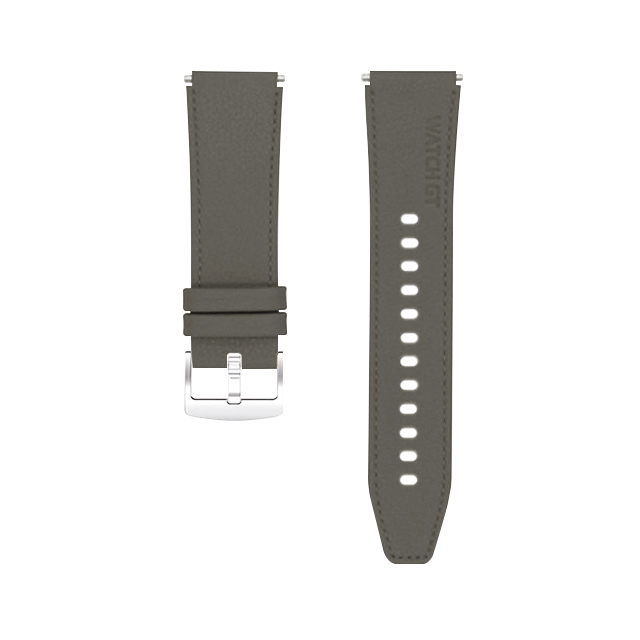 Кожена каишка Leather2 Strap за Smart Watch, 22мм /сива/