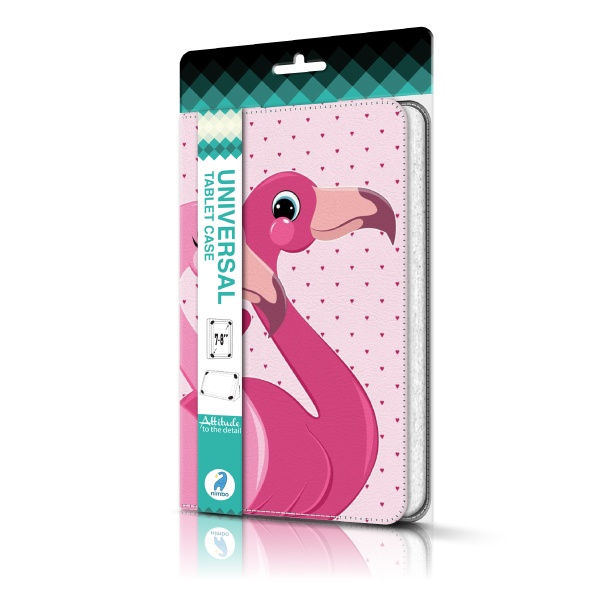 Калъф таблет Nimbo 7/8 инча универсален /Flamingo/
