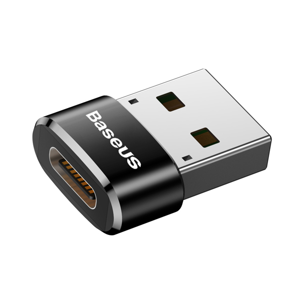 BASEUS Mini Преходник от USB към USB-C, 3A, CAAOTG-01 /черен/