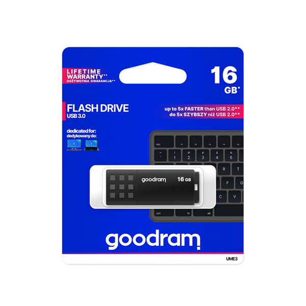 GOODRAM Flash Drive UME3 16GB, USB 3 /черна/