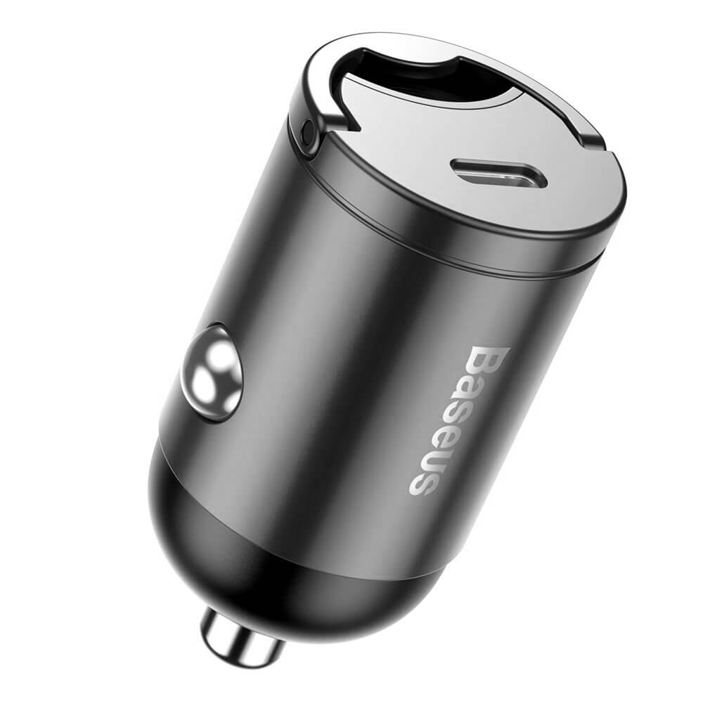 BASEUS 12V 30W, USB-C, Tiny Star Mini, сив - VCHX-B0G
