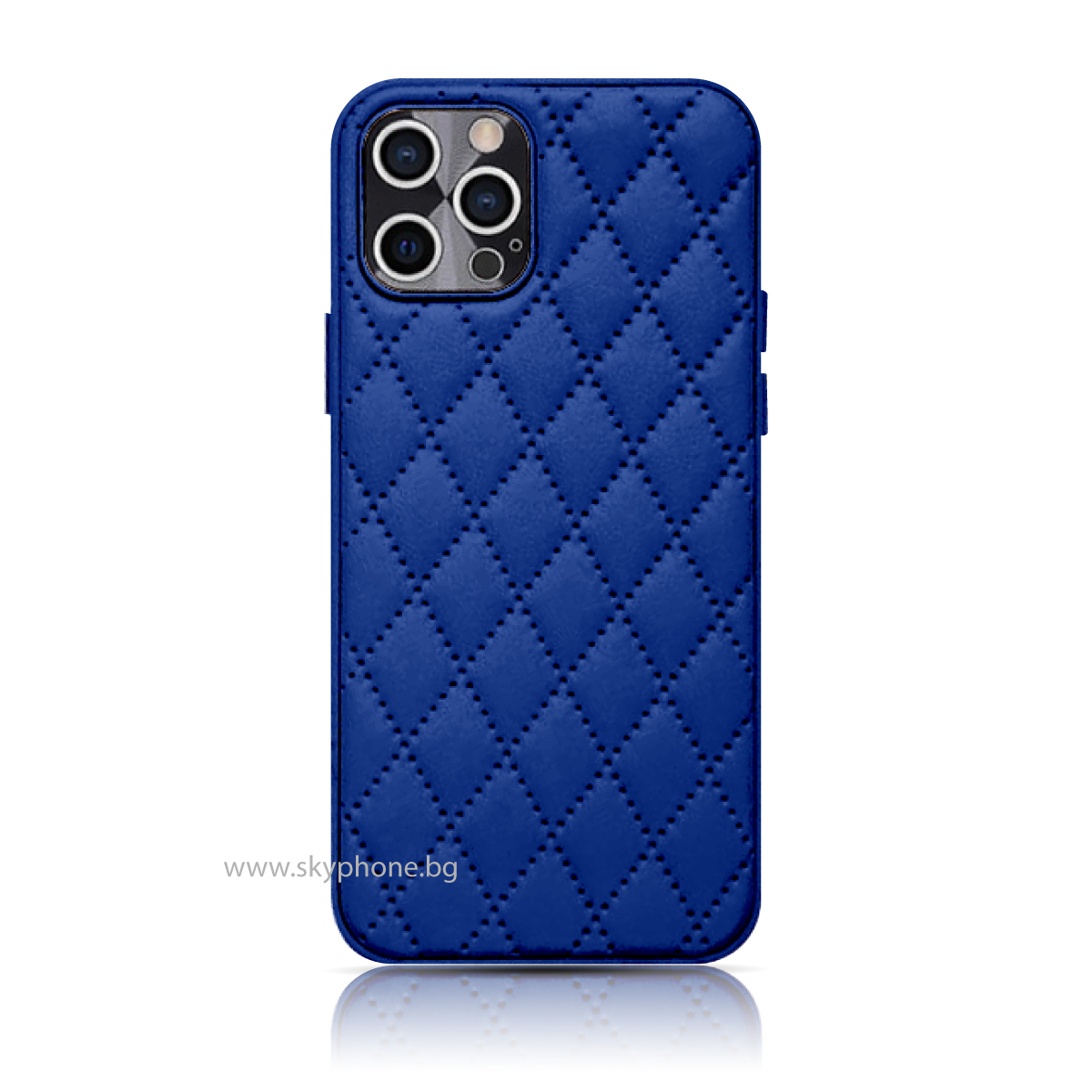 Калъф Leather Apple iPhone 13 Pro Max /син/