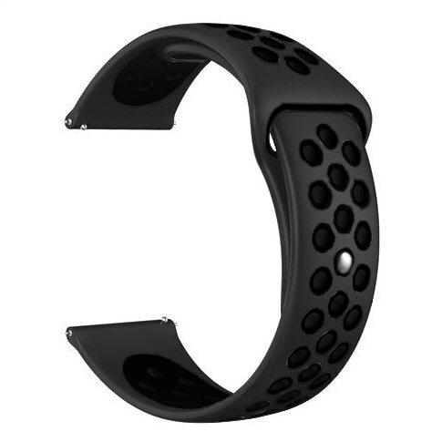 Силиконова каишка Silicon Sport Strap за Smart Watch, 20мм /изцяло черен/