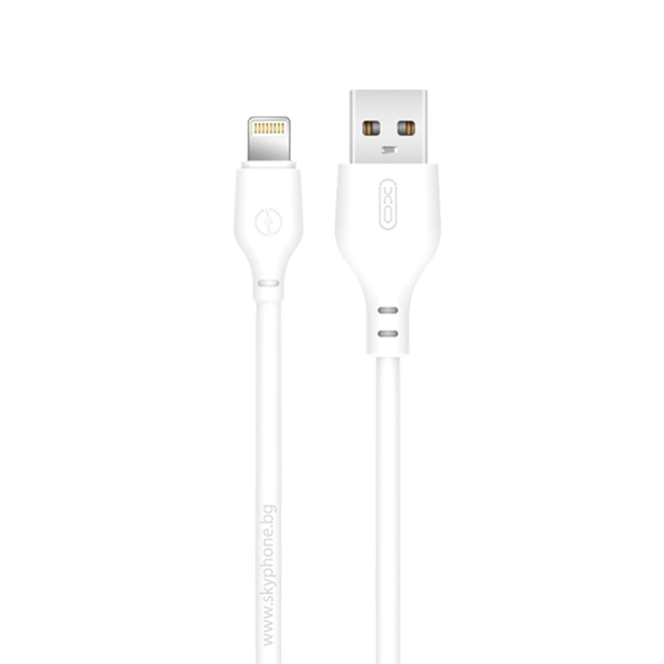 XO Кабел USB-A - Lightning, 2м, 2.1A, NB103 /бял/
