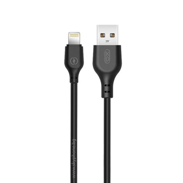 XO Кабел USB-A - Lightning, 1м, 2.1A, NB103 /черен/