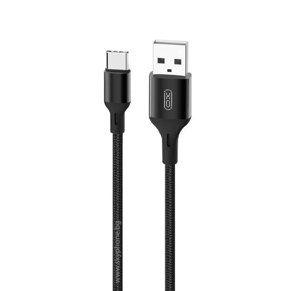 XO Кабел USB-A - Type-C, 1м, 2A, NB143 /черен/
