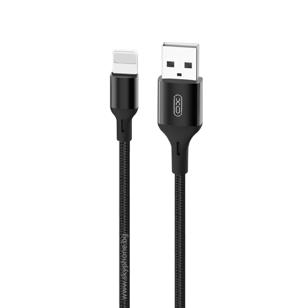 XO Кабел USB-A - Lightning, 1м, 2A, NB143 /черен/