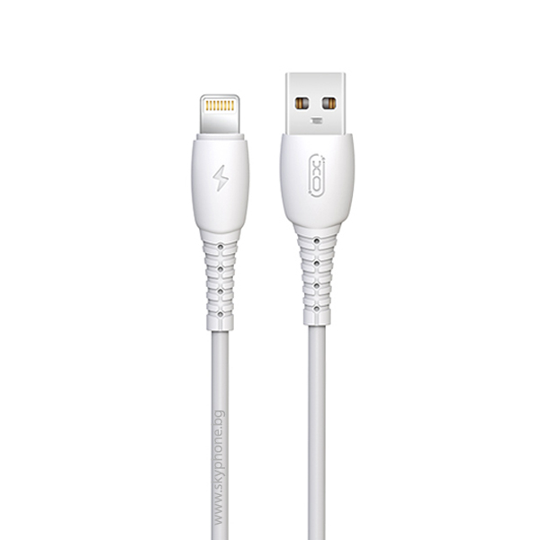 XO Кабел USB-A - Lightning, 1м, 2.4A, NB-P163 /бял/ 