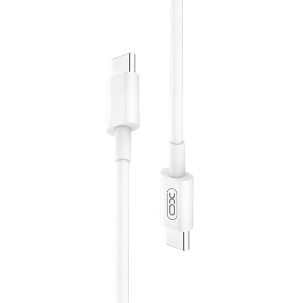 XO Кабел Type-C - Type-C, 1м, 40W, 2A, NB124 /бял/