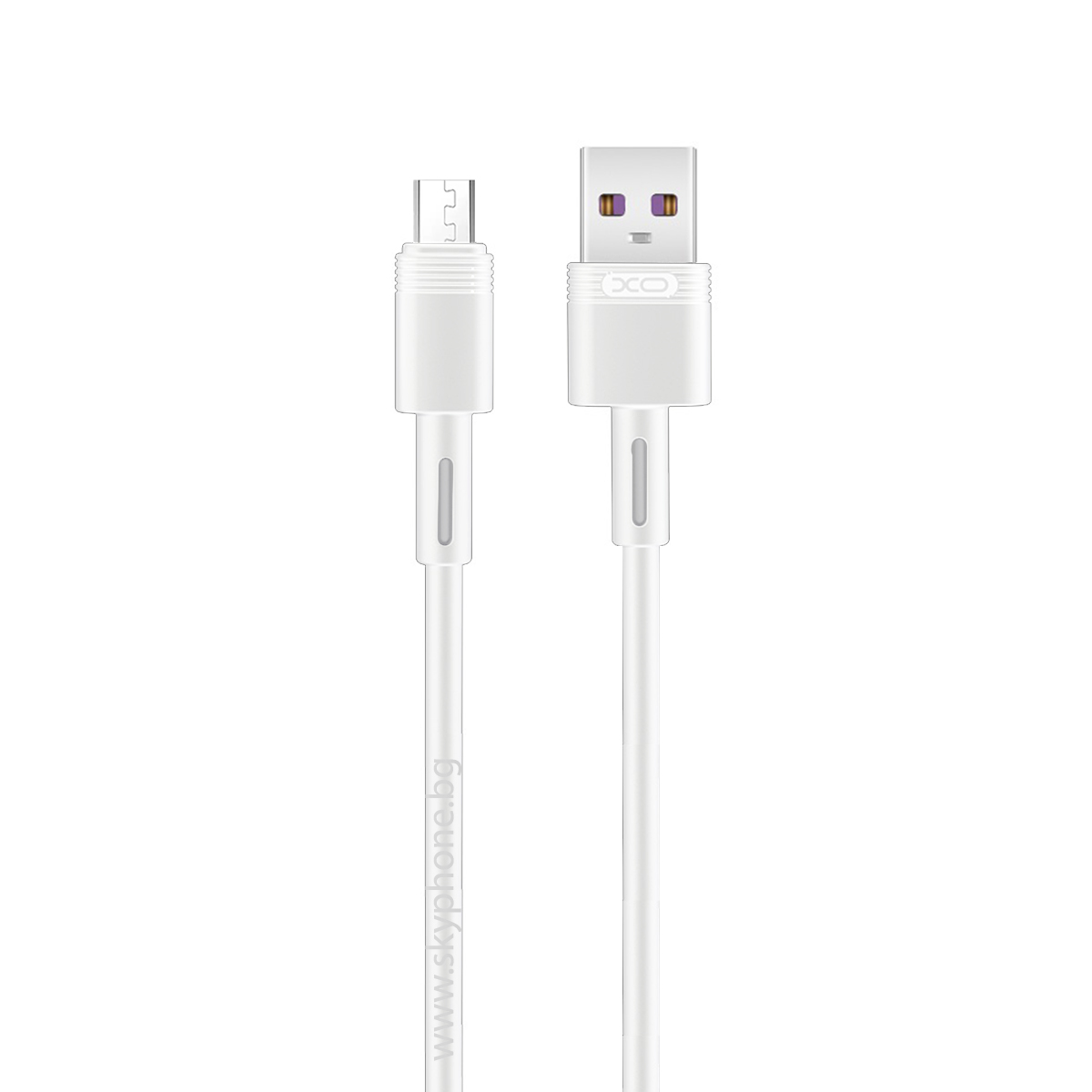 XO Кабел USB-A - Micro USB, 1м, 5A, NB-Q166 /бял/
