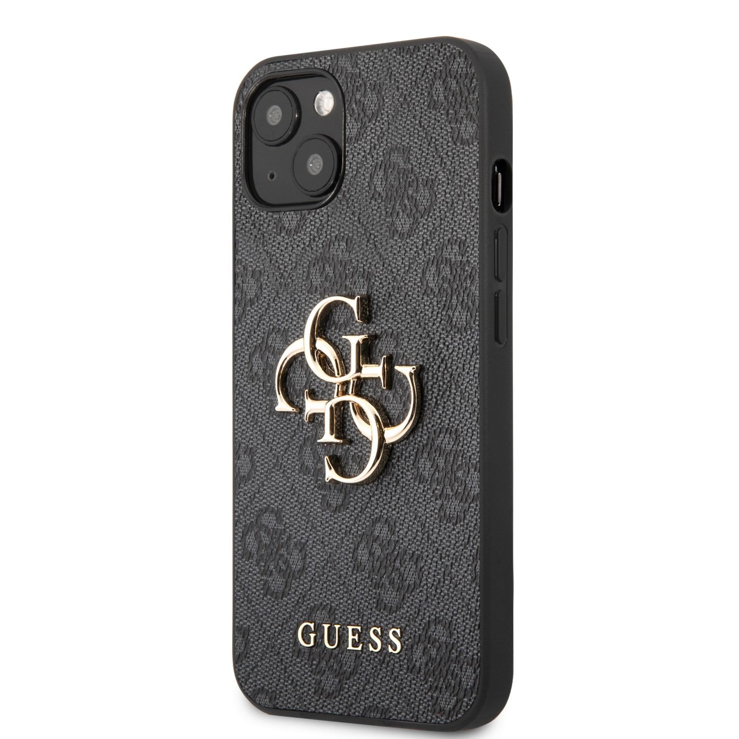 GUESS Калъф Apple iPhone 14, Metal Logo, сив - GUHCP14S4GMGGR