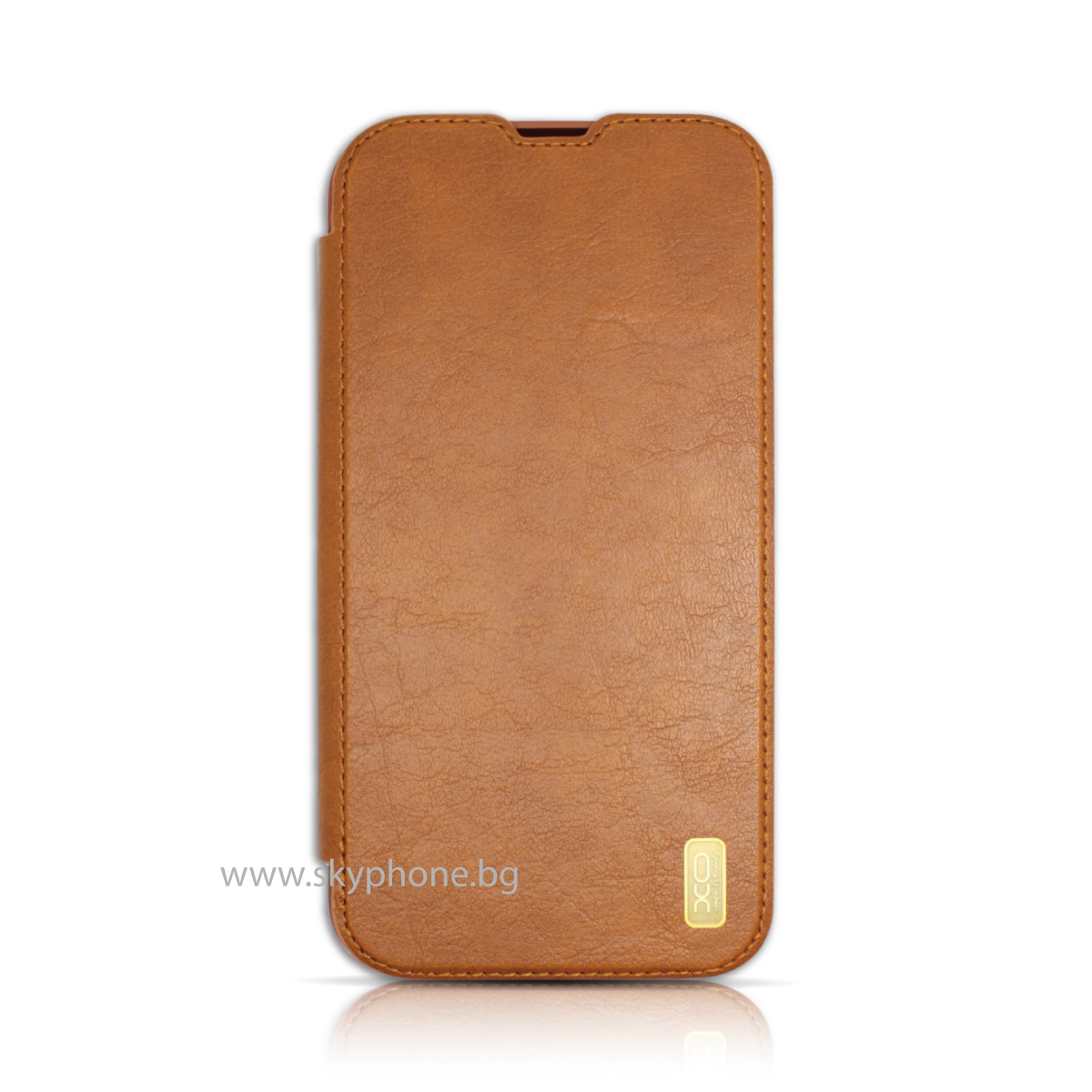 Калъф XO Leather Book Apple iPhone 13 Pro Max /светлокафяв/