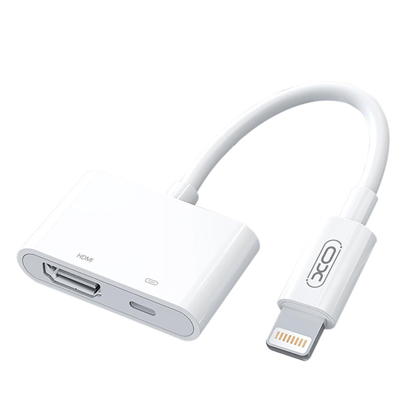 HUB Lightning to HDMI + Lightning, XO HUB005 /white/