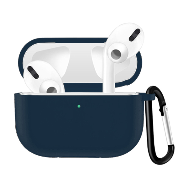Калъф XO Silicone за AirPods Pro с карабинер /син/