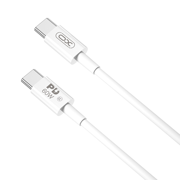 XO Кабел Type-C - Type-C, 1м, 60W, NB-Q190A /бял/ 
