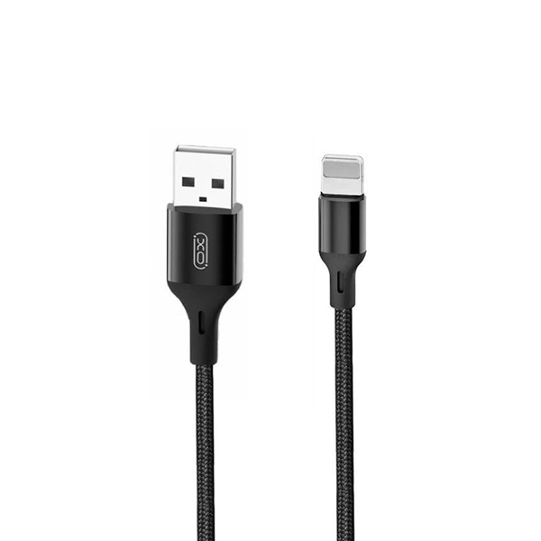 XO Кабел USB-A - Lightning, 2м, 2A, NB143 /черен/ 