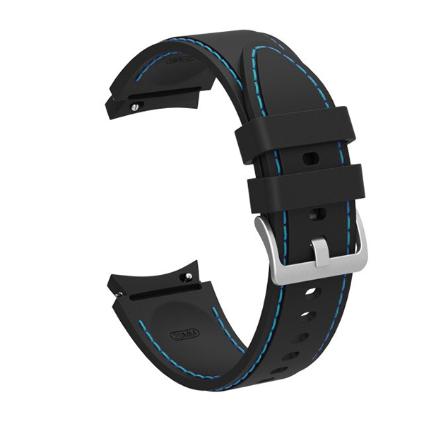 Силиконова каишка Silicon Deluxe Strap за Samsung Watch 4/5/6/7, 20мм /черно-мента/