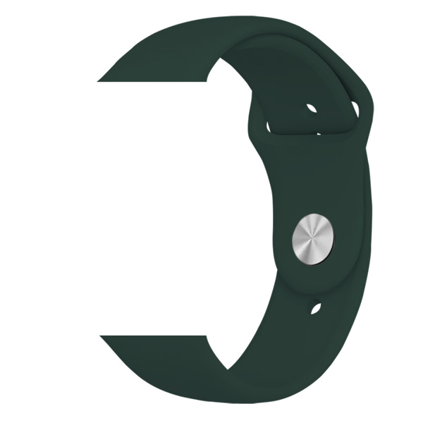 Каишка за Apple Watch 42/44/45/49мм, Silicon Simple Strap, S/M /зелено мастило/