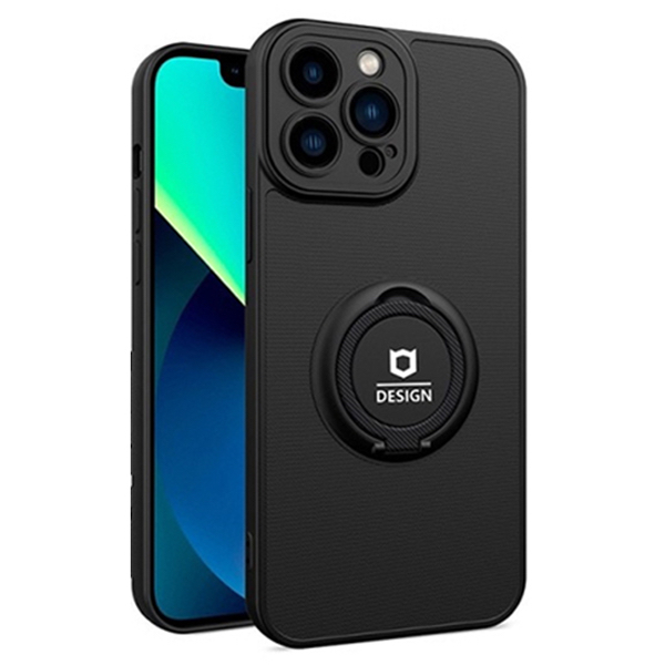 Калъф Silicone Magnet Ring Apple iPhone 13 Pro /черен/