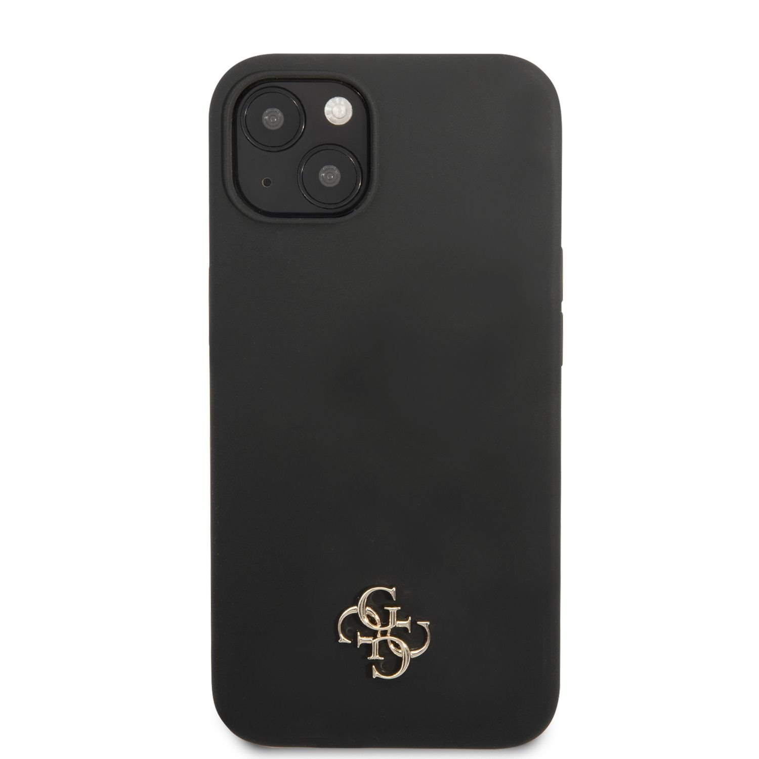GUESS Калъф Apple iPhone 13 Pro, 4G Silicone Metal Logo, черен - GUHCP13LS4LK