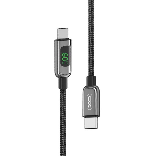 XO Кабел Type-C - Type-C, 1м, 60W, NB-Q203B /черен/ 