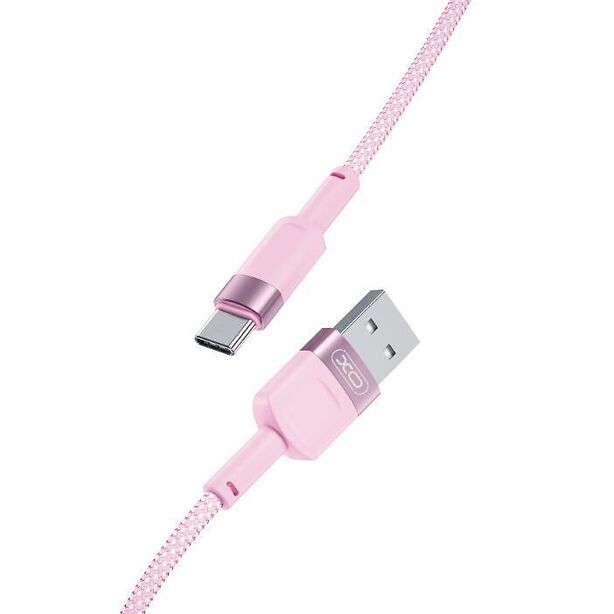 XO Кабел USB-A - Type-C, 1м, 2.4A, NB198 /розов/