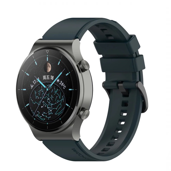 Каишка за Smart Watch 22мм, Silicon Strap GT2 Pro, силиконова /черен/