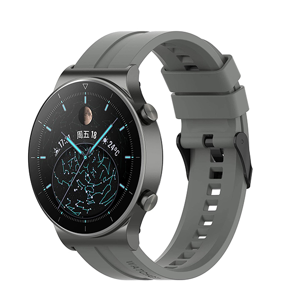 Каишка за Smart Watch 22мм, Silicon Strap GT2 Pro, силиконова /сива/
