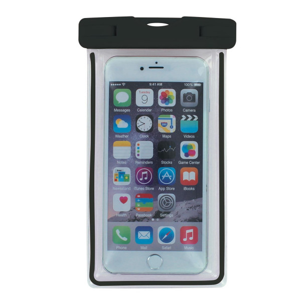 Водоустойчив калъф CLEAR for smartphone /черен/