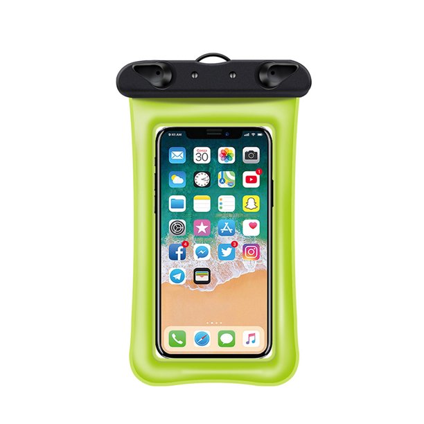 Водоустойчив калъф Colourful for smartphone /черен+лайм/