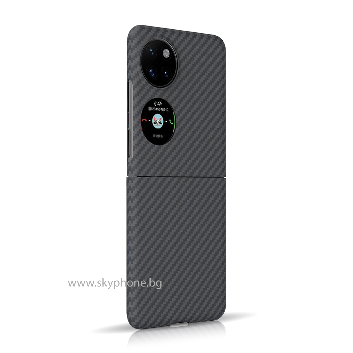 Калъф Carbon Huawei P50 Pocket /черен/ OEM