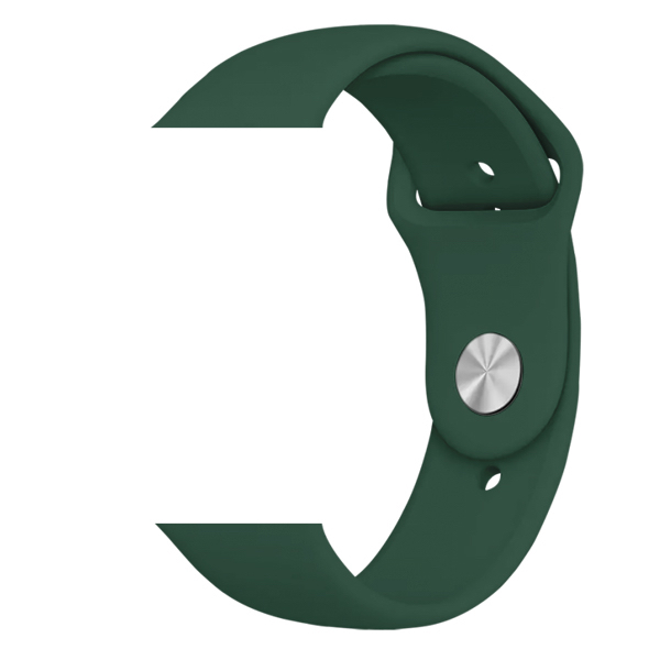 Strap for Apple Watch 38/40/41mm, Silicon Simple Strap, M/L, S/M /green ink/
