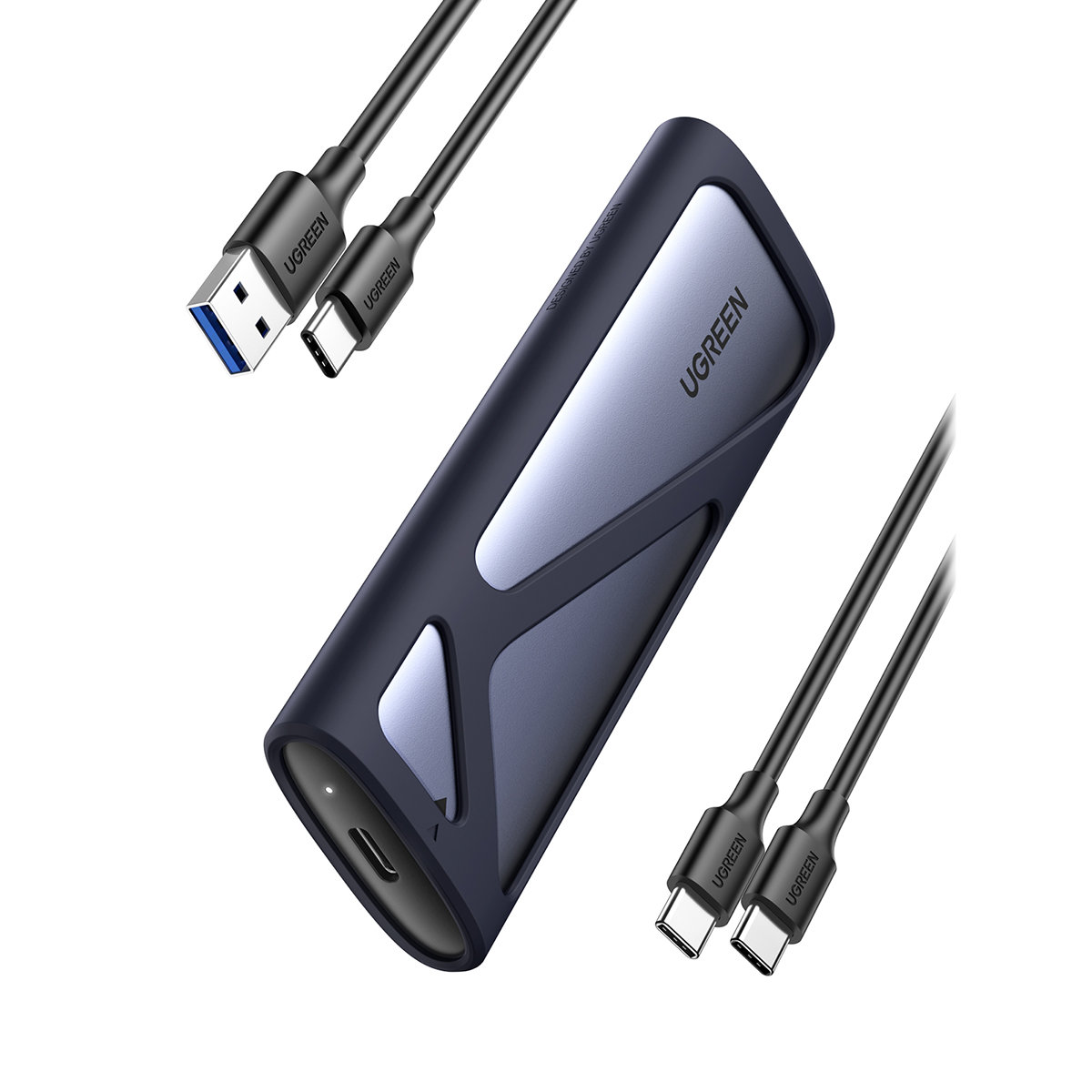 UGREEN Кутия за външен хард диск, M.2, USB 3.2 Gen2, 10Gbps /сив/ - CM400 / 90264